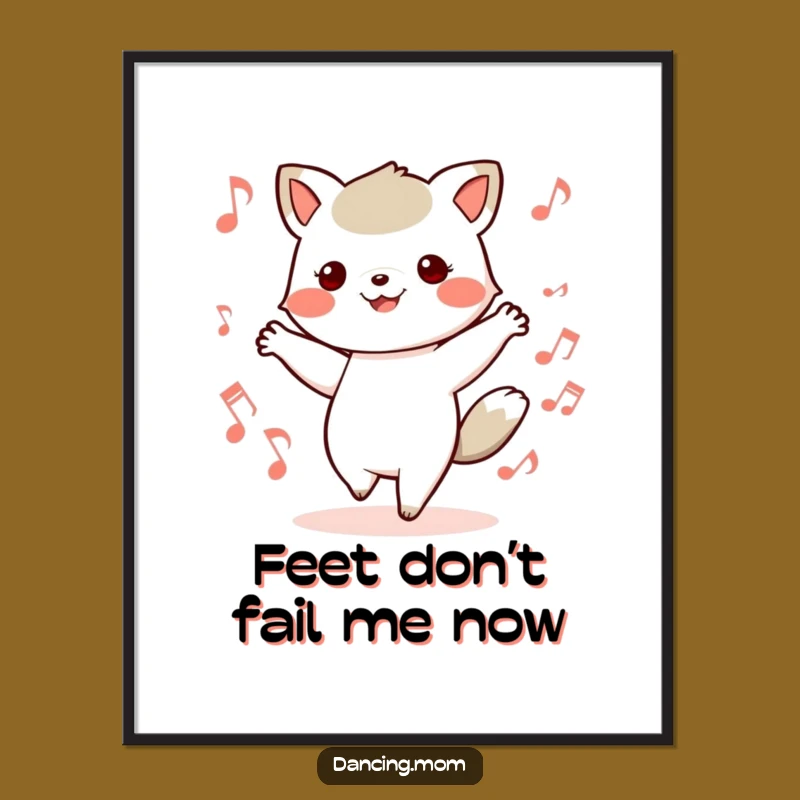 Free Printable Kawaii Animal Wall Art: Musical Dancer for Vibrant Home Decor Download