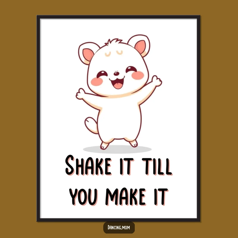 Free Printable Kawaii Shimmy Animal Art - Grinning Downloadable Decor