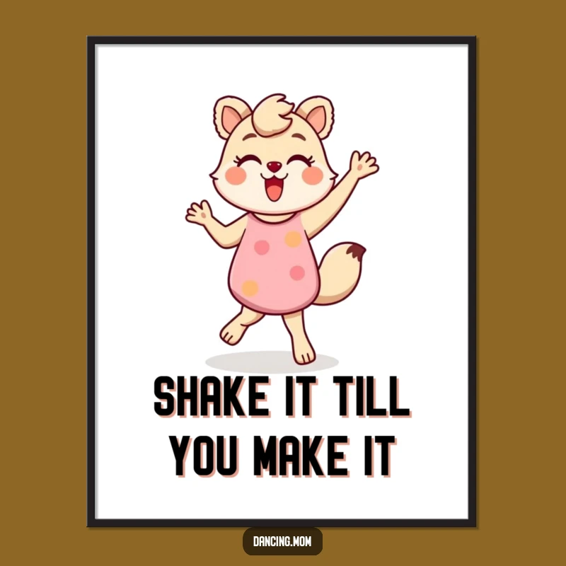 Free Printable Wall Art: Energetic Mom Animal Shuffle for Funny, Vibrant Downloadable Decor