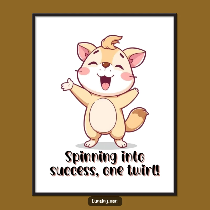 Free Printable Wall Art: Proud Animal Spin - Amusing Downloadable Decor for a Humorous Home