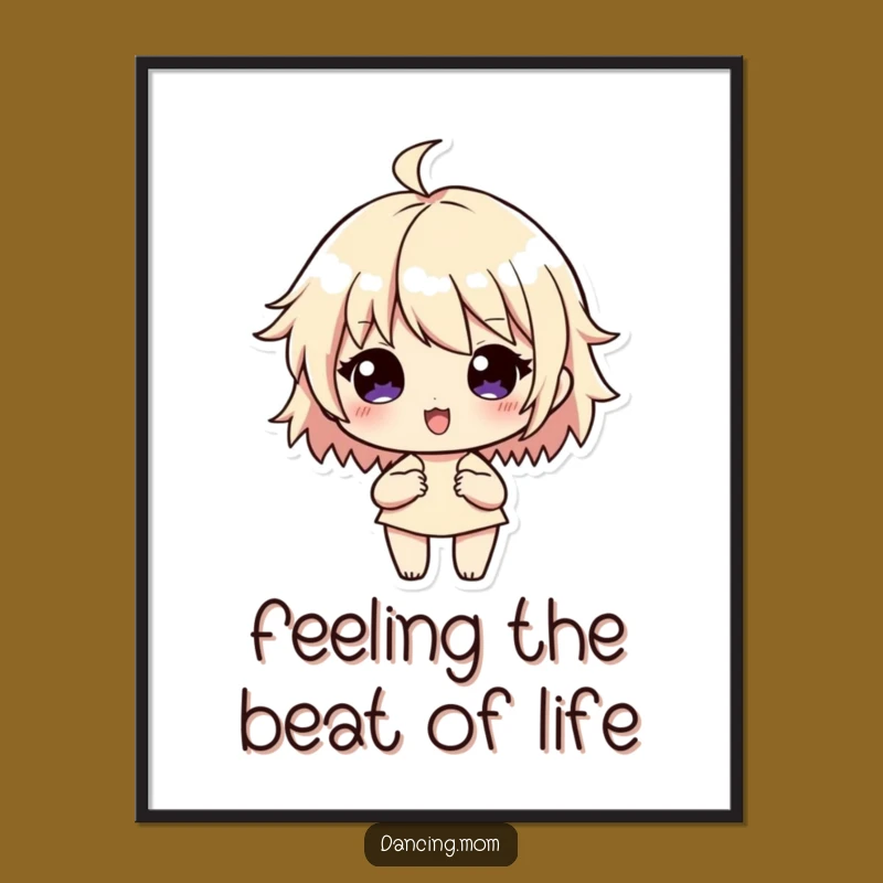 Free Printable Wall Art: Rhythmic Flow Character, Funny Downloadable Decor