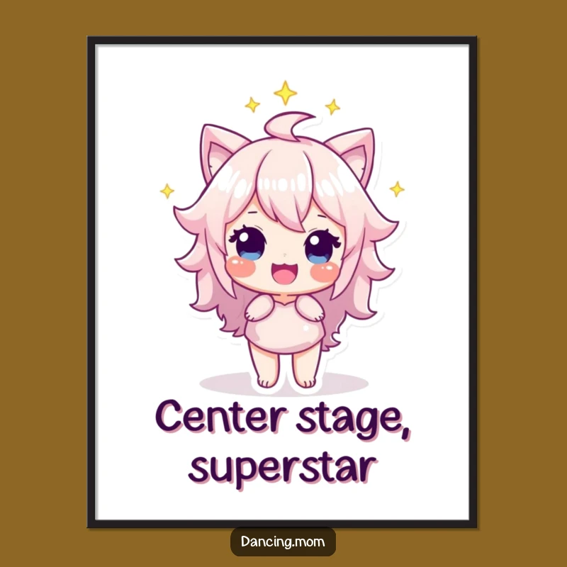 Free Printable Wall Art: Spotlight Star Character, Funny Downloadable Decor