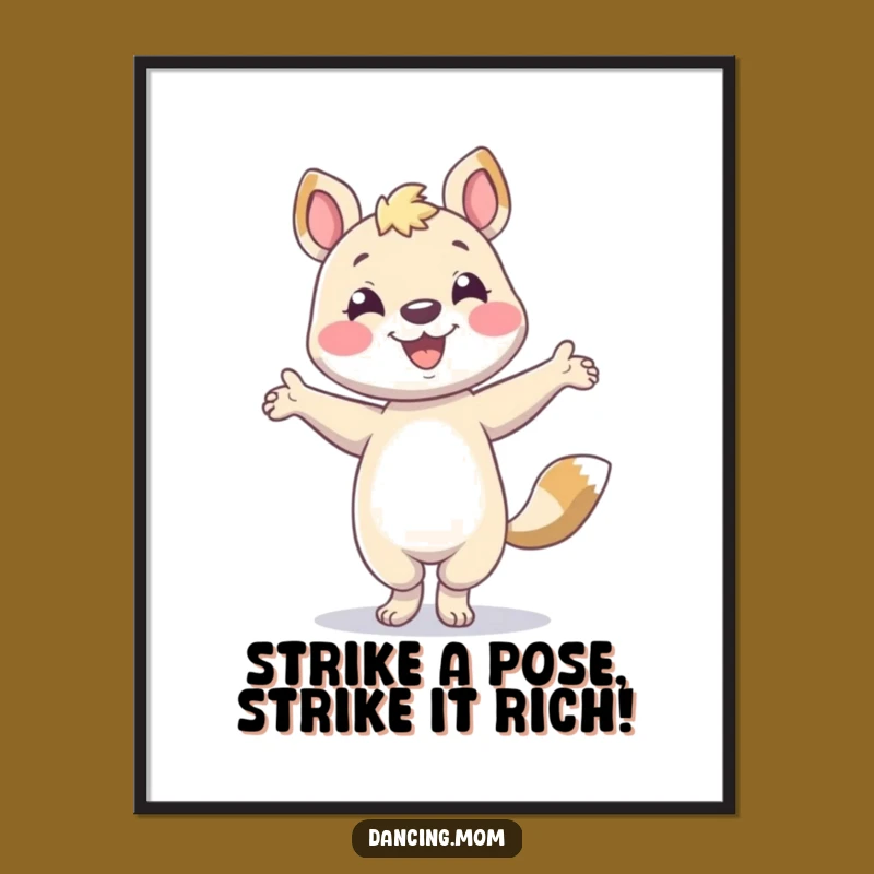 Free Printable Wall Art: Smiling Posing Animal Stylish Decor