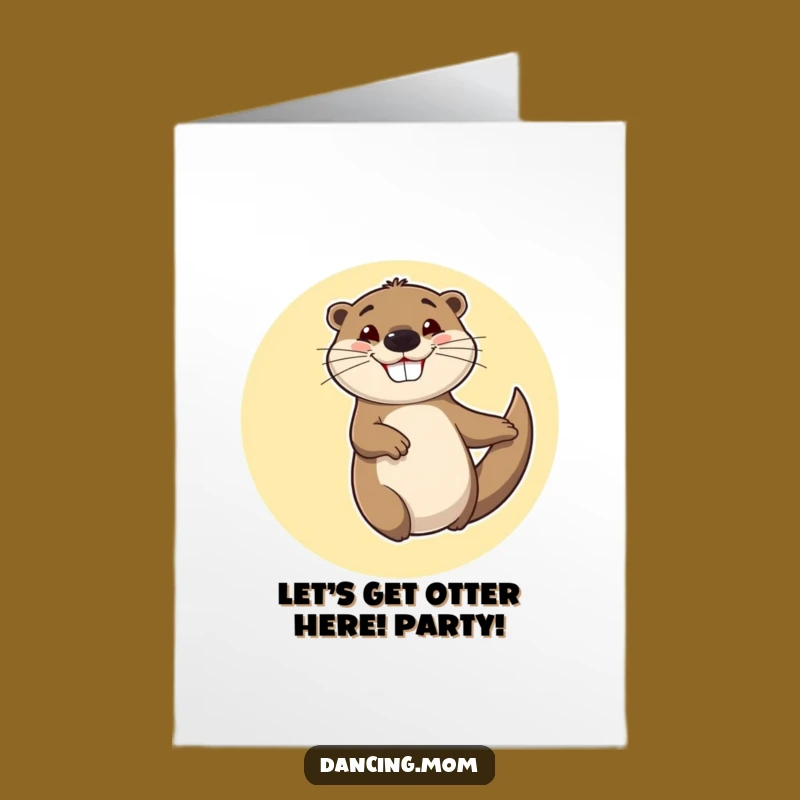 Free Printable Birthday Card: Otter's Joyful Spin - Funny Downloadable Gift
