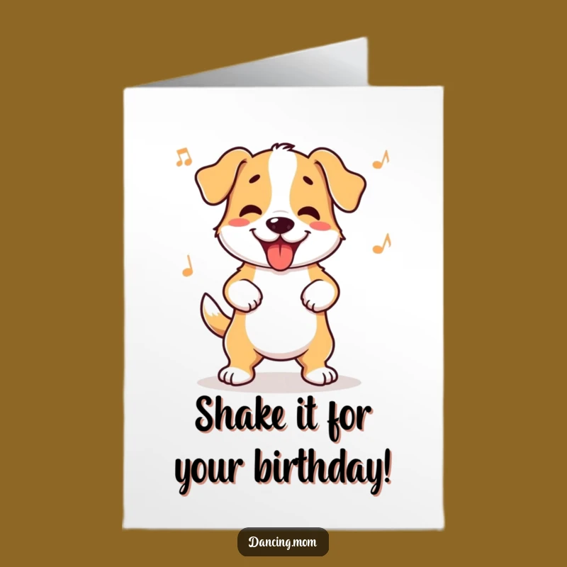 Free Printable Birthday Card: Wiggle Dog Dance, Funny Downloadable Gift