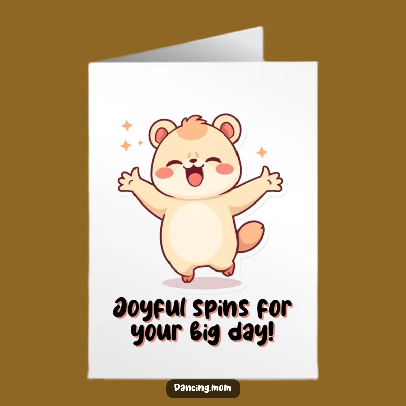Free Printable Kawaii Animal Birthday Card: Joyful Dancer for a Hilarious Downloadable Gift