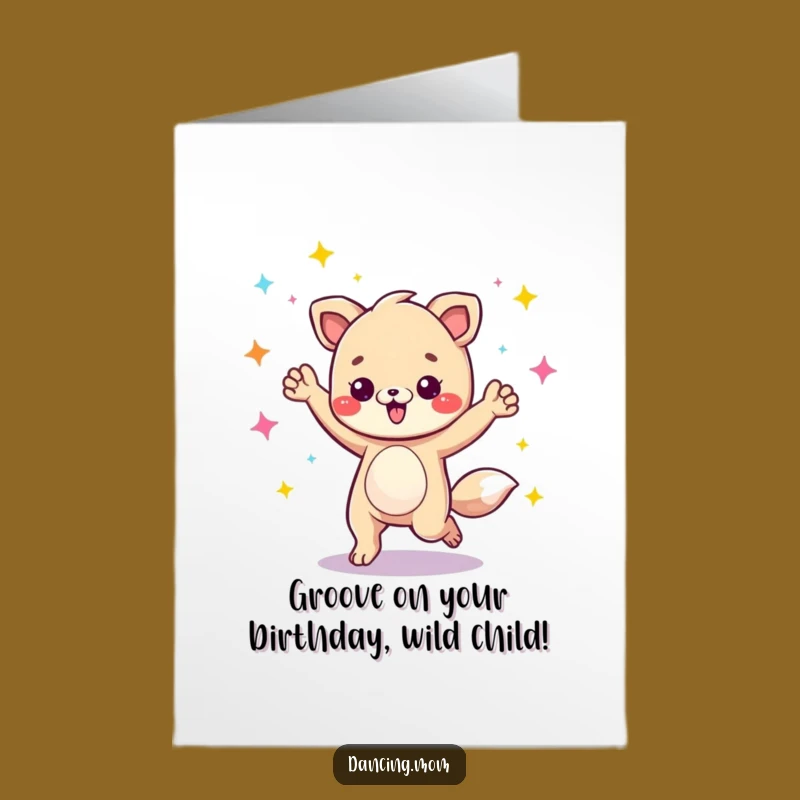 Free Printable Birthday Card: Disco Animal Grooving Party Fun