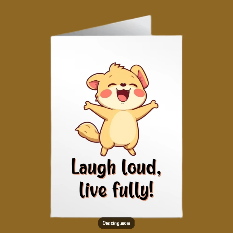 Free Printable Laughing Kawaii Animal Card - Funny Downloadable Birthday Gift