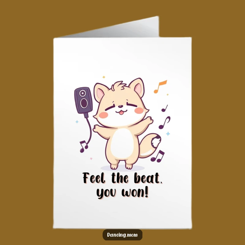 Free Printable Congratulations Card: Grooving Animal Vibe Funny Downloadable Gift