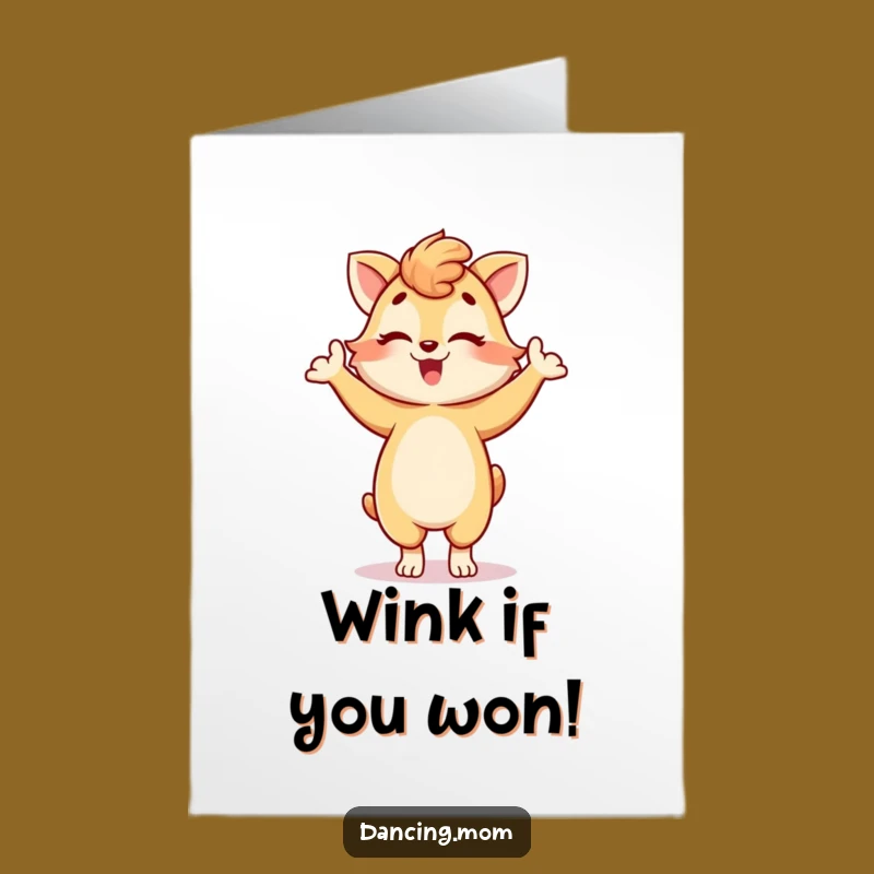 Free Printable Congrats Card: Winking Mom Animal Pose for a Sassy, Funny Downloadable