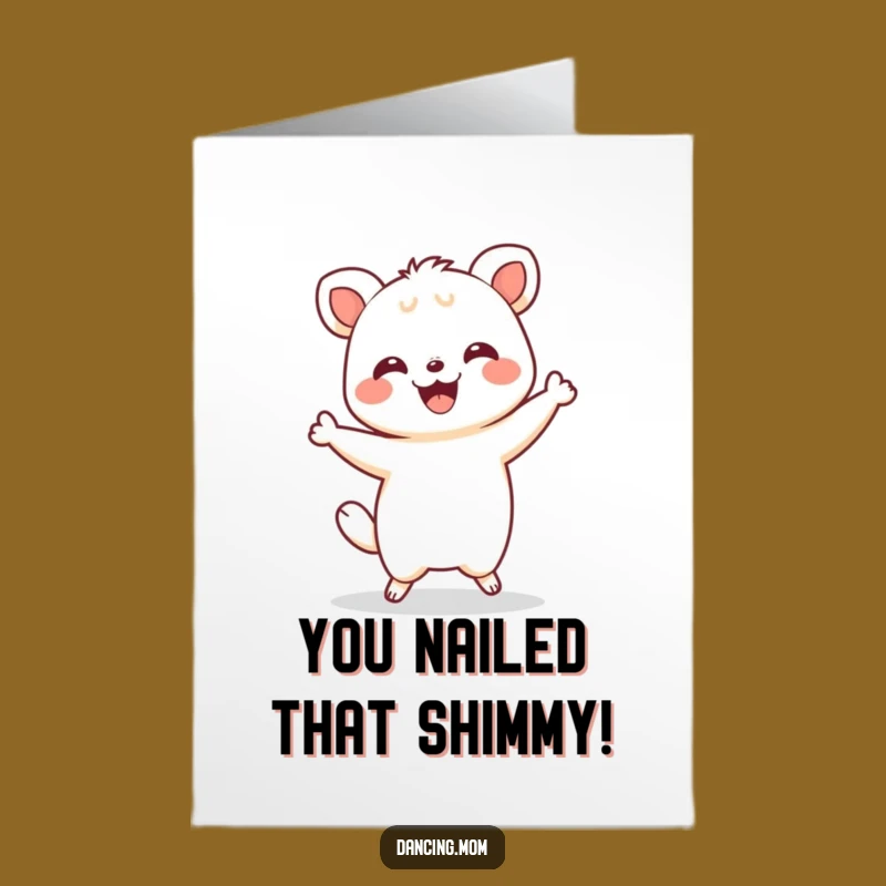 Free Printable Kawaii Shimmy Congrats Card - Grinning Downloadable Gift