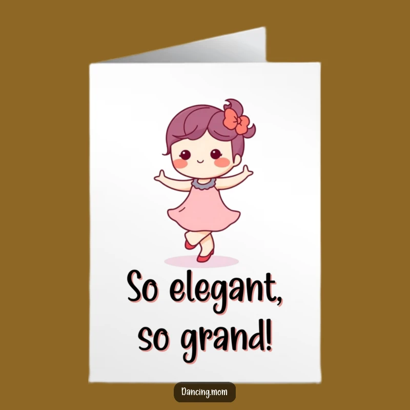 Free Printable Kawaii Waltz Card: Blissful Congrats - Elegant Downloadable Gift!