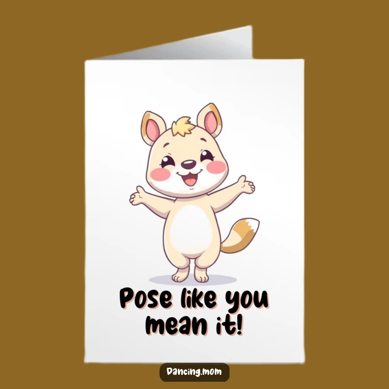 Free Printable Congrats Card: Animal's Winning Pose!
