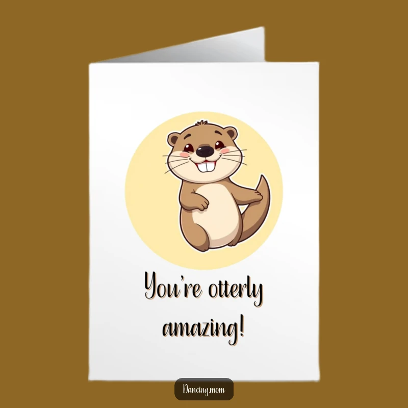 Free Printable Congrats Card: Otter's Celebration Spin - Funny Downloadable