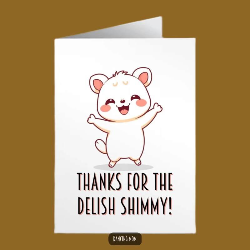 Free Printable Kawaii Shimmy Thank You Card - Grinning Downloadable Gift