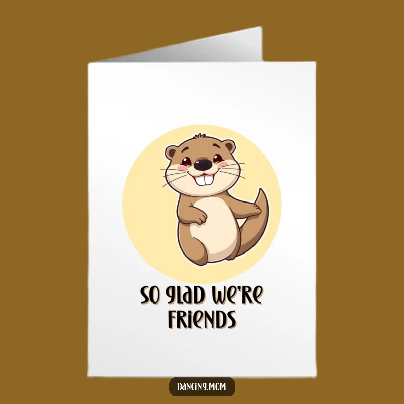 Free Printable Thank You Card: Otter's Grateful Twirl - Funny Downloadable