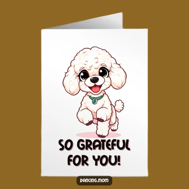 Free Printable Poodle Thank You Card: A Happy Shuffle of Thanks