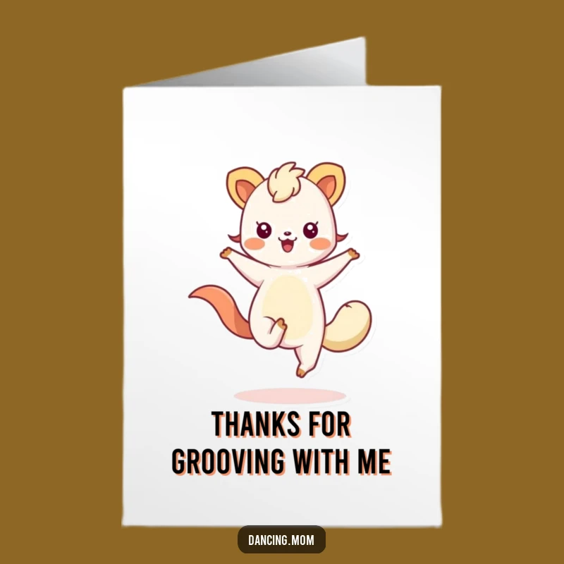 Free Printable Kawaii Dancer Card - Funny Downloadable Thank You Gift