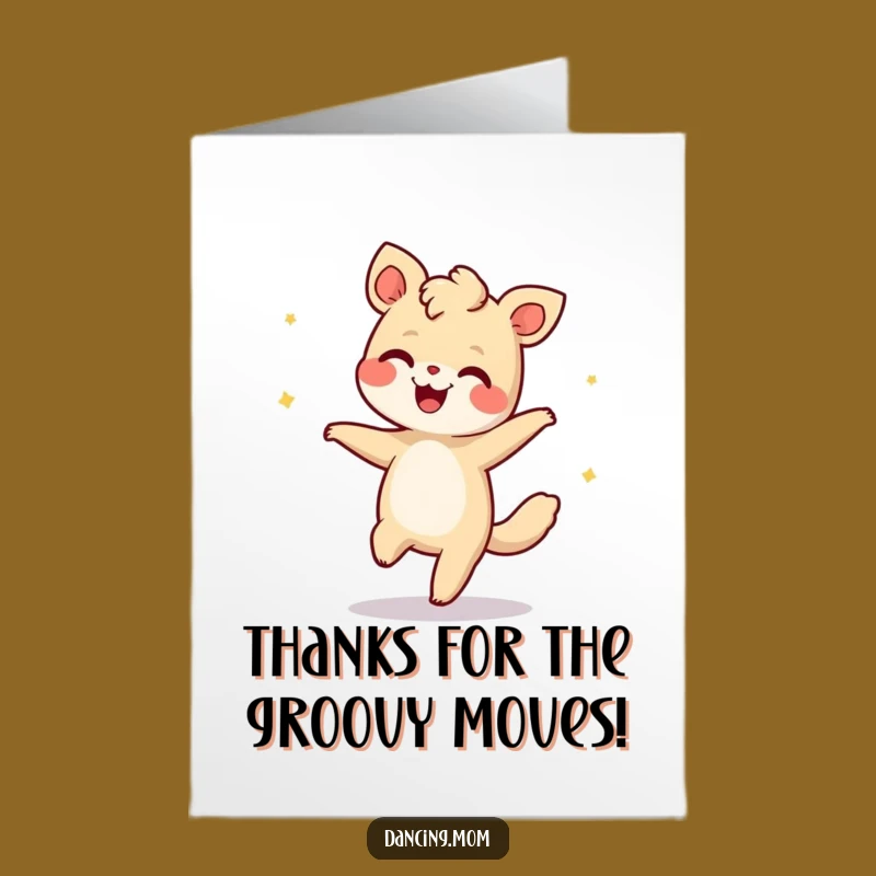 Funky Free Printable Thank You Card: Moonwalking Animal - Grateful Groove Greeting