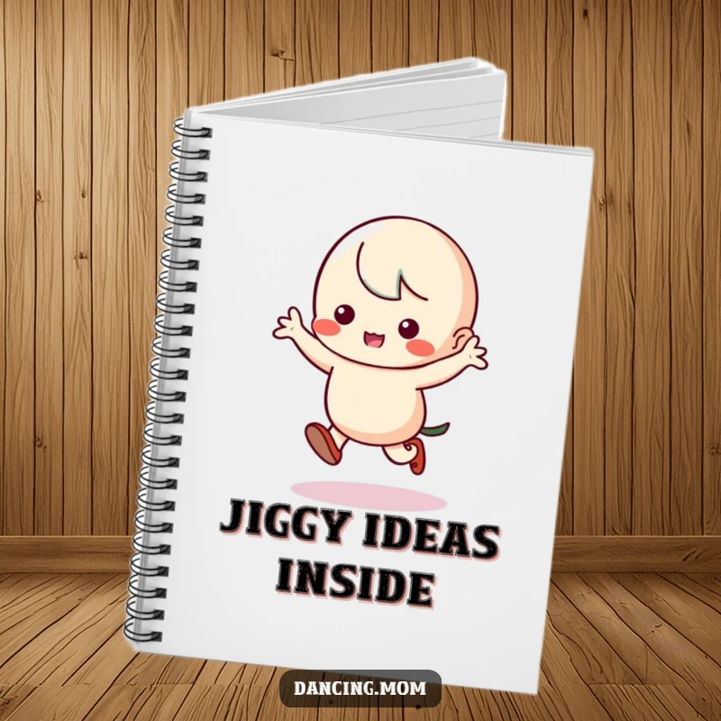 Funny Kawaii Dancer Notebook: Cute character doing a silly jig with stomping feet, perfect for jotting funny ideas.