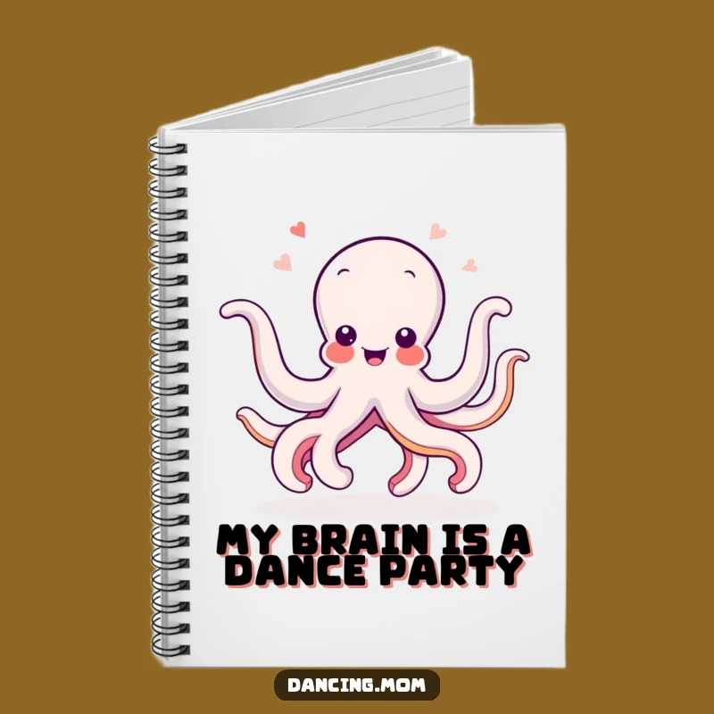 Funny Octopus Notebook: Wiggling Dance Cover, Journal Your Funny Thoughts, Gift