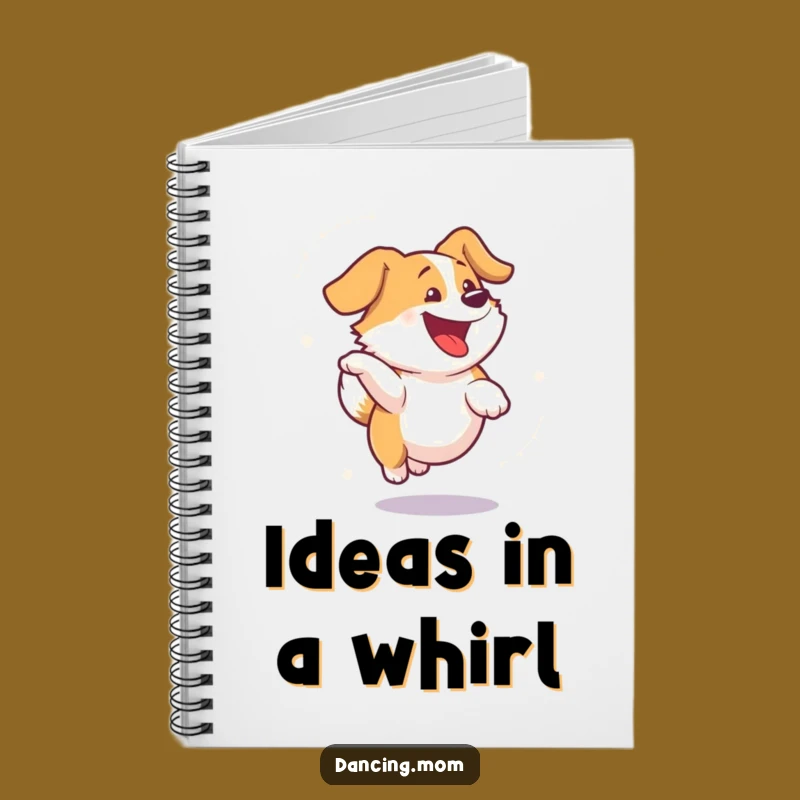 Funny Dog Spinning Notebook: Jot Down Ideas with Energetic Canine Charm