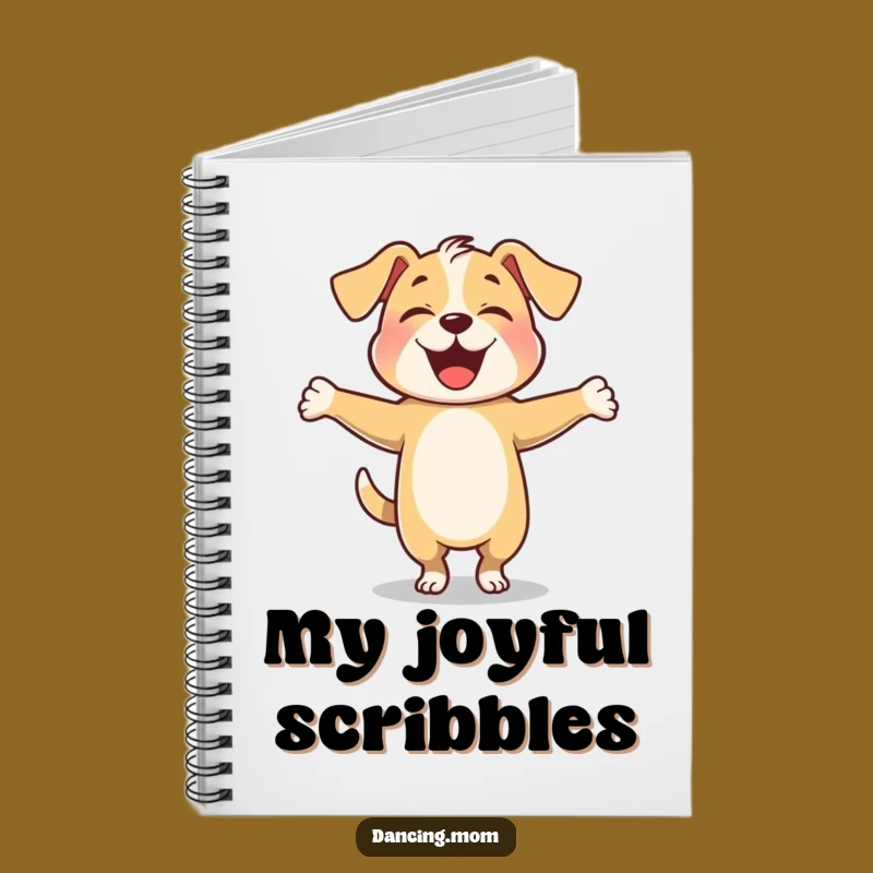 Funny Joyful Dog Journal - Dance Celebration Notebook Gift