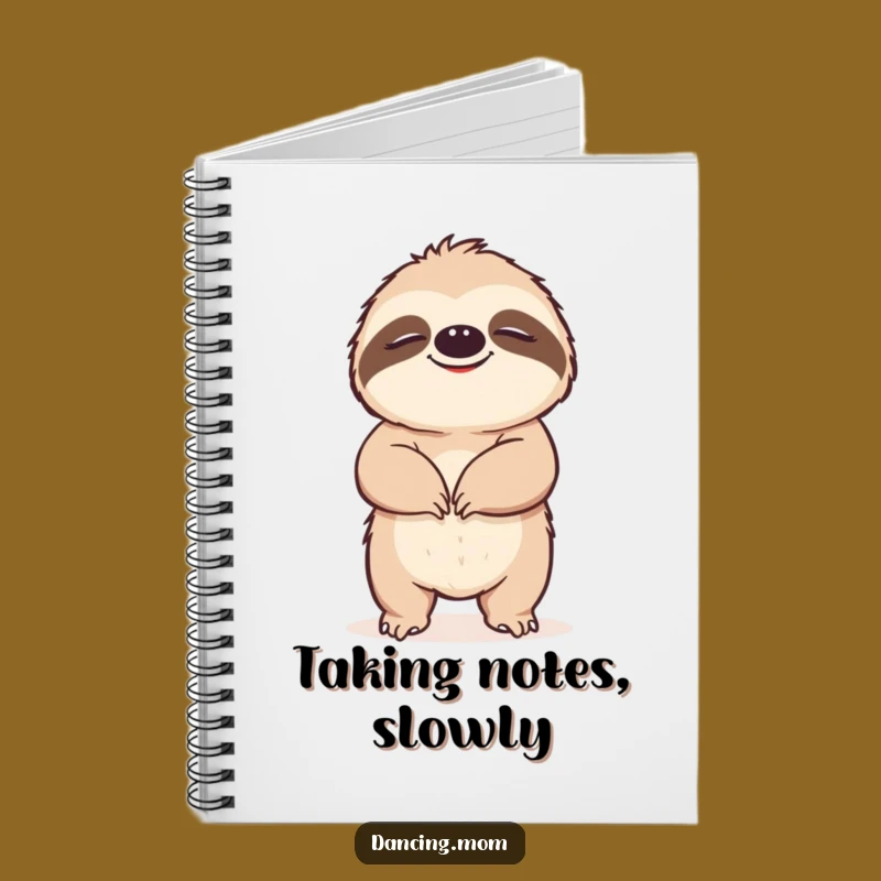 Funny Sloth Notebook: Blissful Grooving Cover, Journal Your Slow Thoughts, Gift