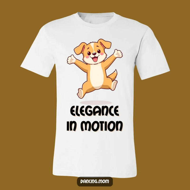 Funny Dog Leaping Elegantly T-Shirt - Hilarious Canine Pose Apparel