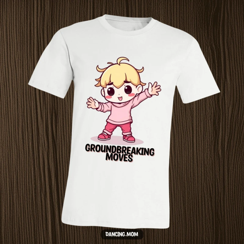 Funny Kawaii Dancer T-Shirt: Adorable character breakdancing with arms planted firmly, perfect for a funny gift.