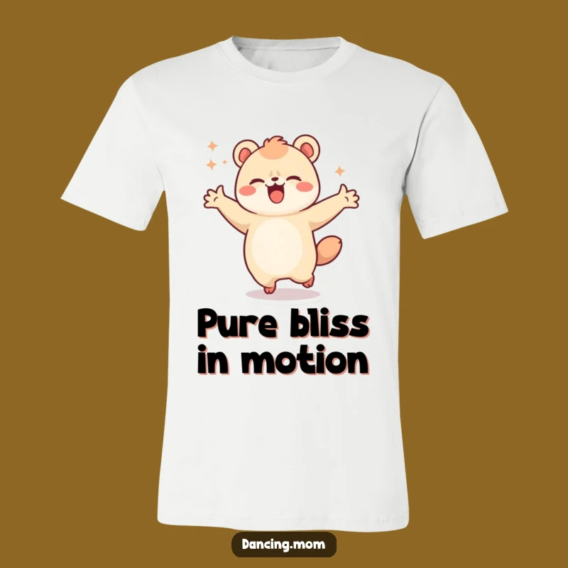 Funny Kawaii Dancing Animal T-Shirt - Joyful Spin Graphic Tee, Fun Gift