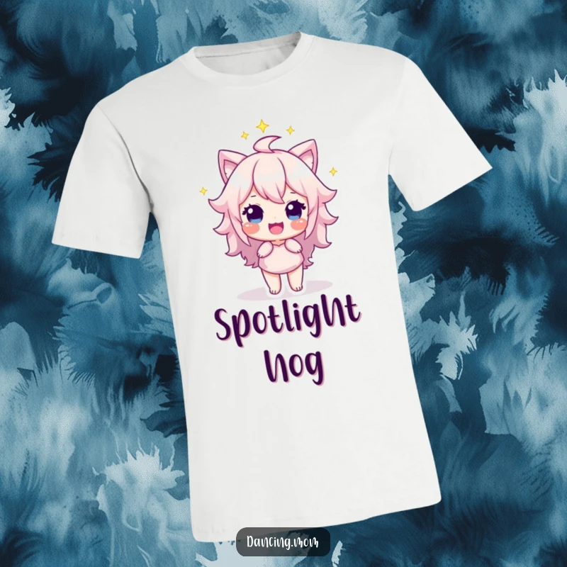 Funny T-Shirt: Character basking in a spotlight, beaming with pride and confidence, ideal as a funny gift.