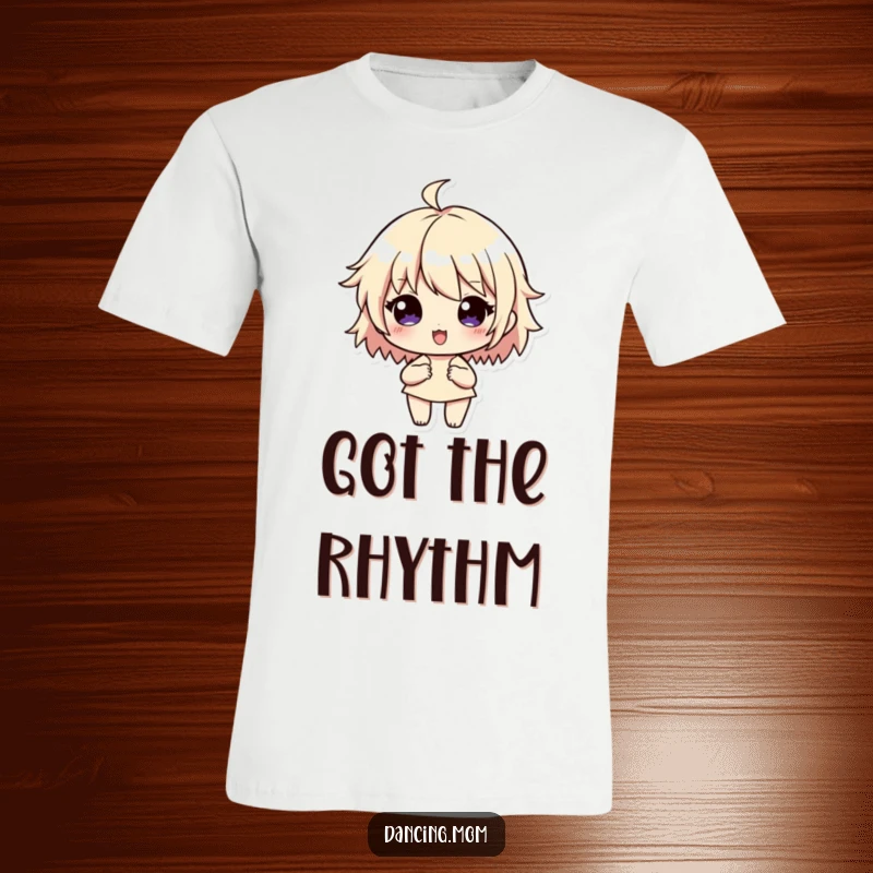 Funny T-Shirt: Character surrounded by dynamic rhythm lines, feeling the music, ideal as a funny gift for music fans.