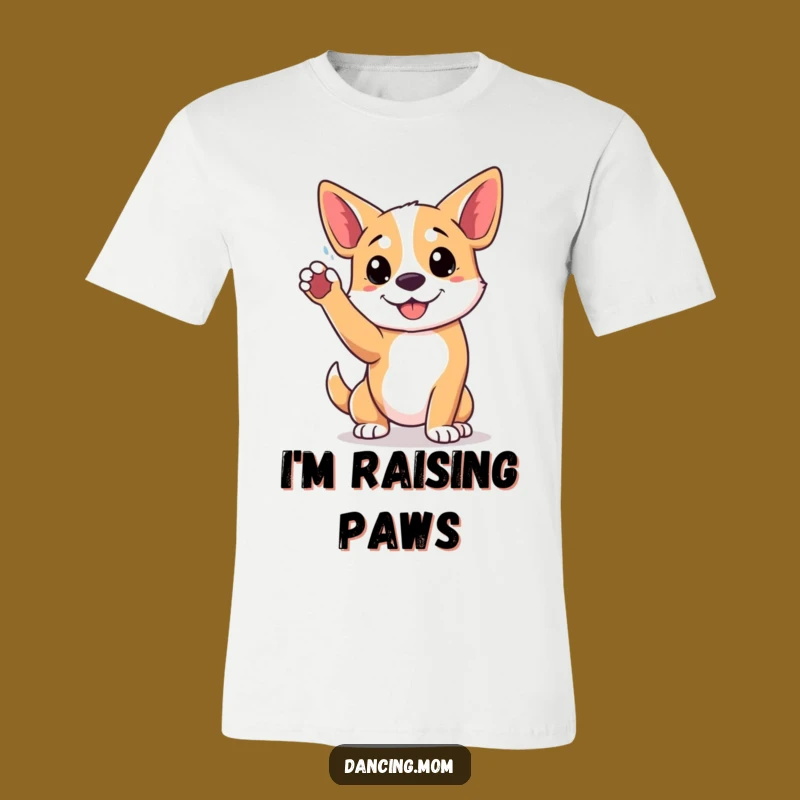 Funny Playful Dog Pose T-Shirt - Energetic Canine Action Tee