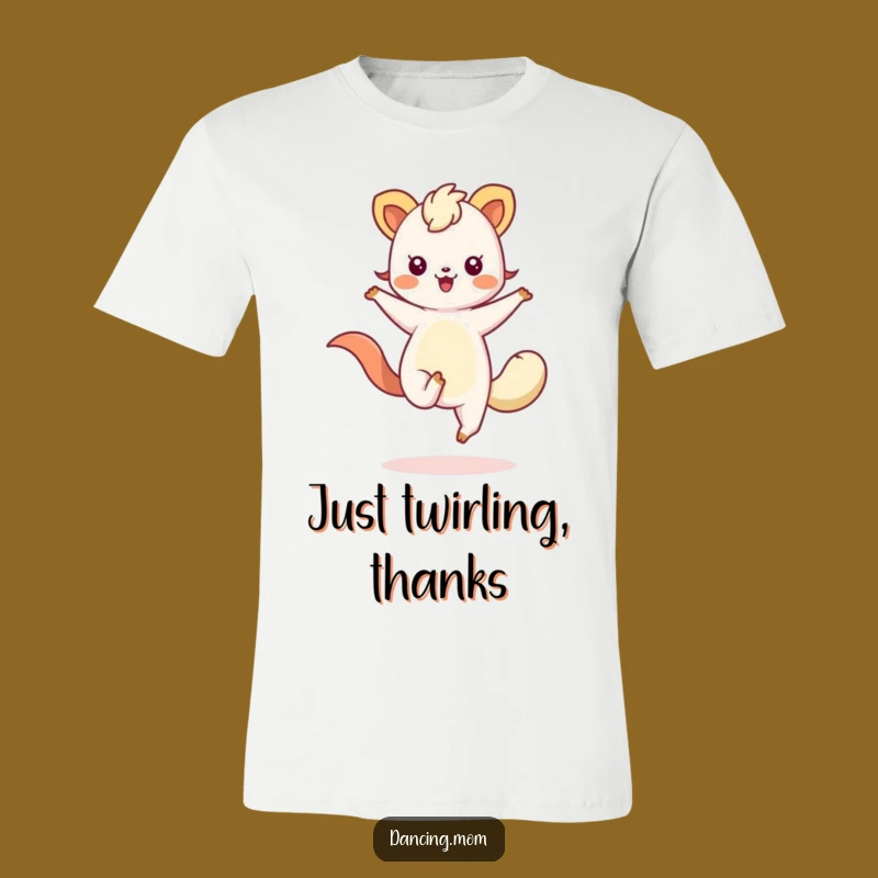 Funny Kawaii Dancing Animal T-Shirt A Hilarious Gift for Twirling Enthusiasts