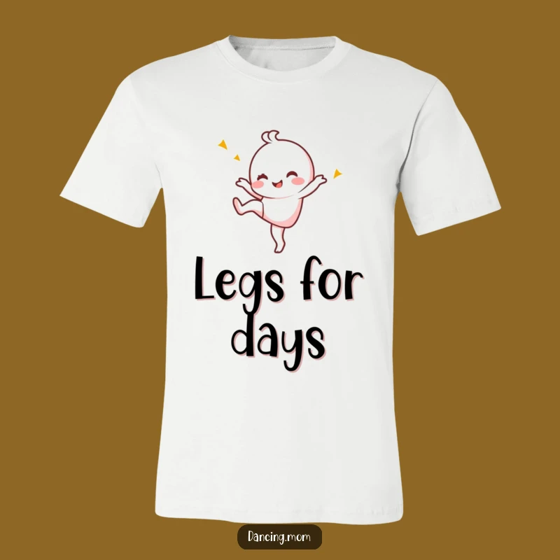 Funny Kawaii Dancer T-Shirt: Playful Wink Design, Ideal Party Gift