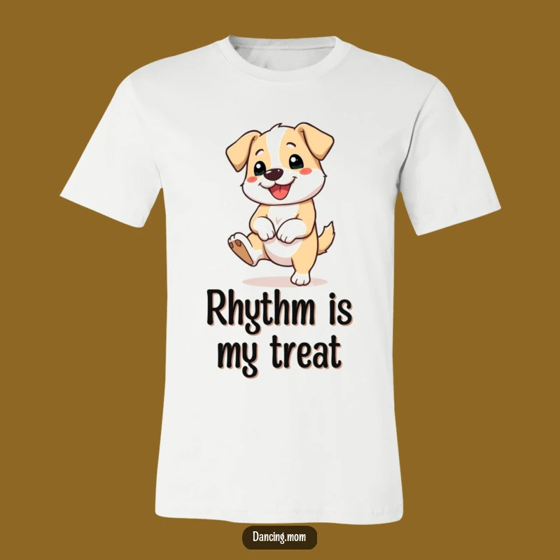 Funny Tapping Dog T-Shirt - Happy Foot-Tapping Canine Tee