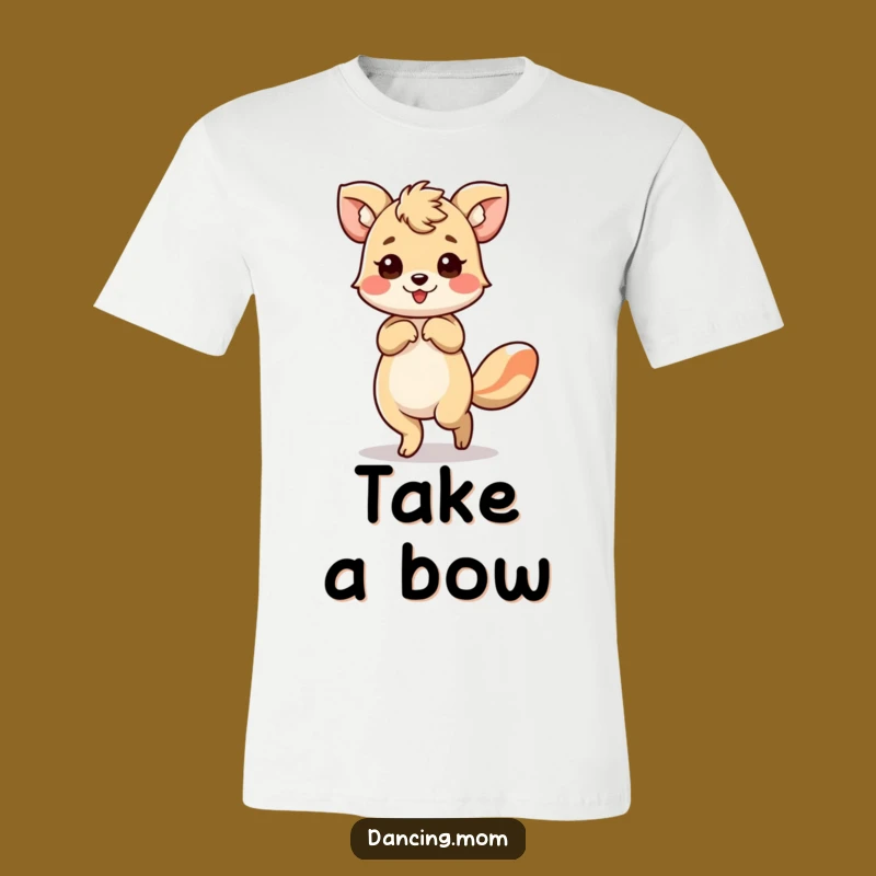 Funny Dancing Animal Bow T-Shirt: Graceful Flourish Tee Gift!