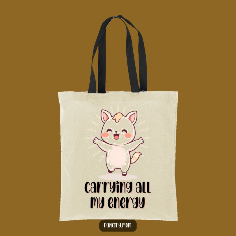 Funny Kawaii Dancer Tote Bag - Energetic Carryall, Chic Funny Gift