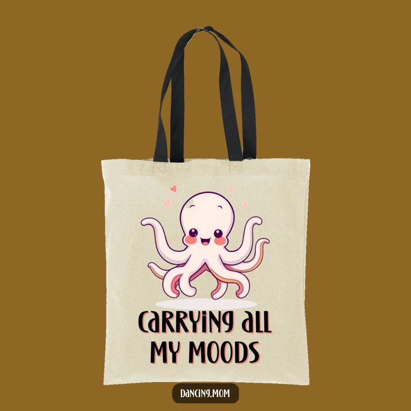 Funny Octopus Tote Bag: Wiggling Dance Design, Spacious & Hilarious Funny Gift