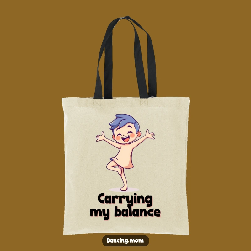 Funny Playful Dancer Tote Bag - Carry Your Balance with Grace!