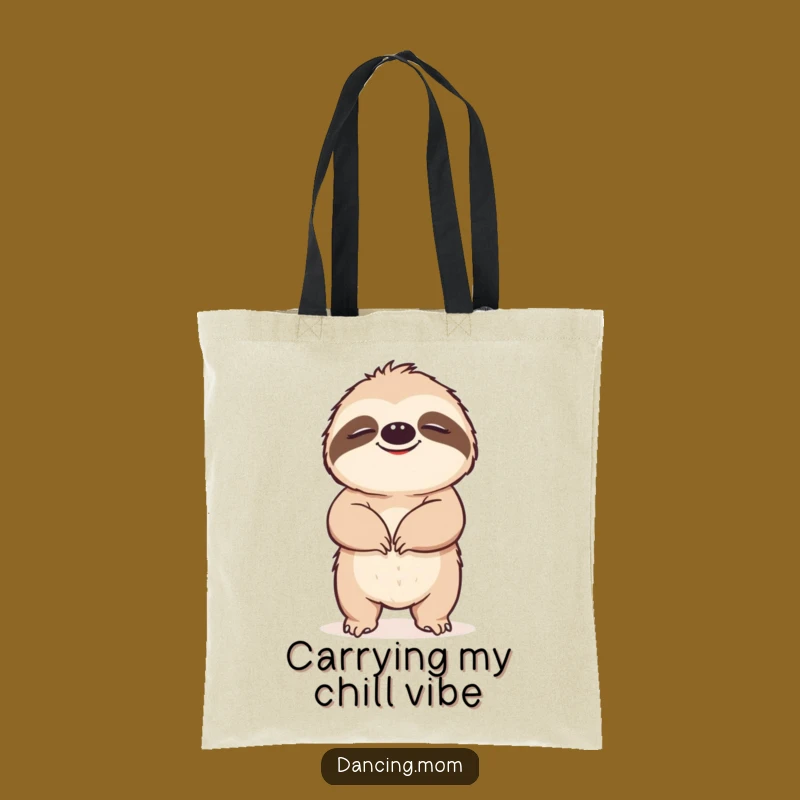 Funny Sloth Tote Bag: Happy Grooving Sloth, Spacious & Stylish Funny Gift
