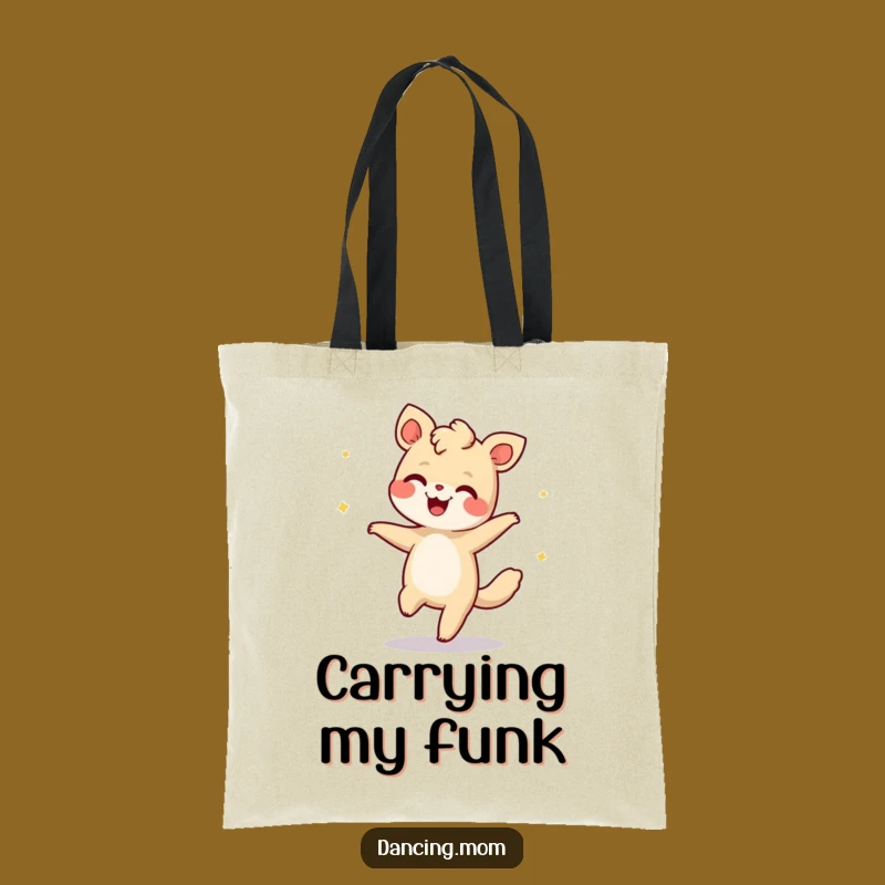 Funny Dancing Animal Moonwalk Tote Bag: Giggling Retro Carry-All!