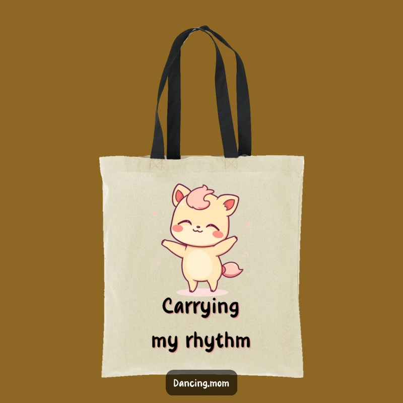 Funny Kawaii Animal Tote Bag - Swaying Serenity, Eco-Friendly Funny Gift