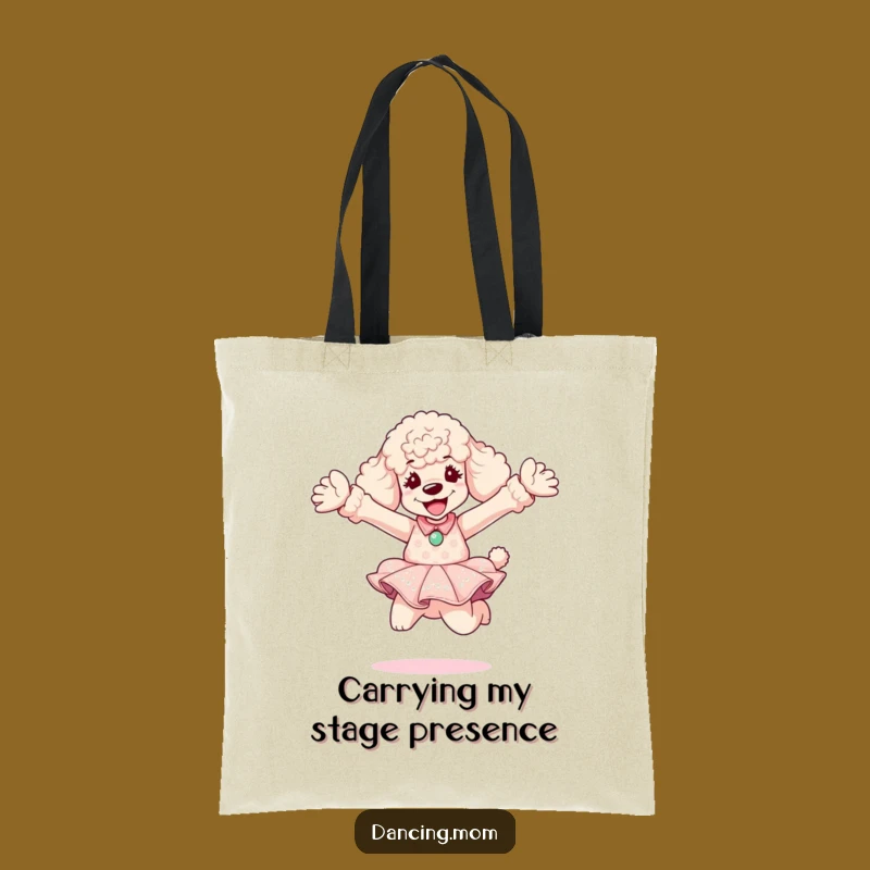 Funny Poodle Diva Leap Tote Bag: Chic and Humorous Gift for Dog Moms