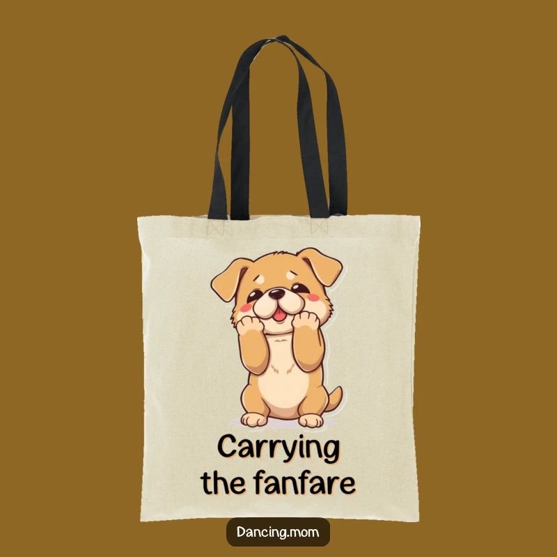 Funny Dramatic Dog Bow Tote Bag - Theatrical Accessory Gift