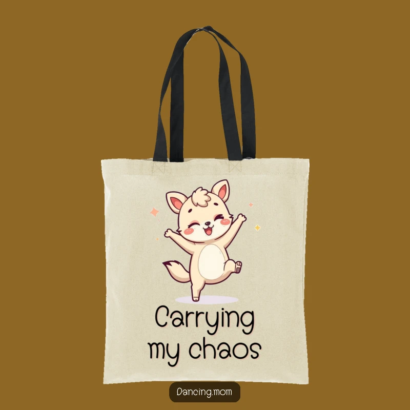 Funny Dancing Animal Cartwheel Tote Bag: Hilarious & Practical Gift!