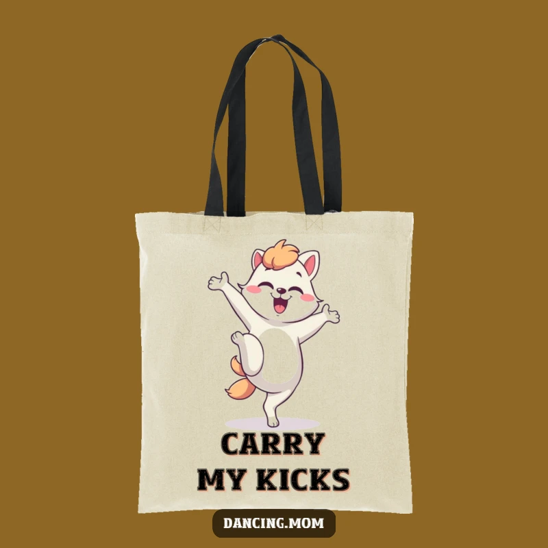 Funny Dancing Mom Animal Tote Bag: Carry Your Fun with a Silly Kick!