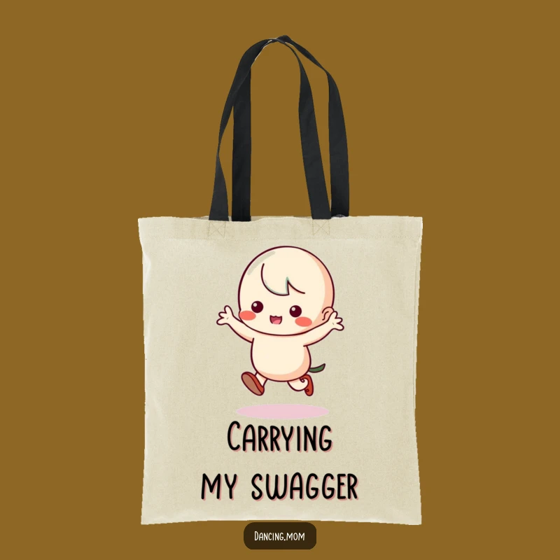 Funny Kawaii Dancer Tote Bag: Silly Jig Stomping Feet - Stylish & Humorous Bag