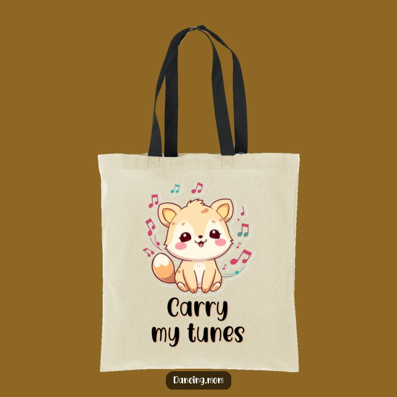 Funny Music Animal Tote Bag: Joyful Character for Everyday Tunes